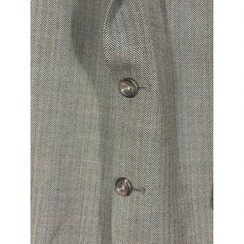 Lauren Ralph Lauren Mens 44R Blazer Grey Herringbone 100% Wool Sport Coat Jacket